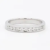 Channel Set Diamond Band With Milgrain