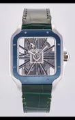 Santos De Cartier Super Clone Watch in Skeleton Dial Two Tone Case