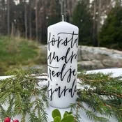 Adventsljus handmålat