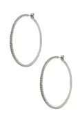6MM hinestone Pave Hoop Earring