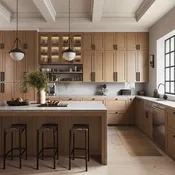 Homestead Oak 10 Ft Kitchen Cabinet Set (RTA Preconfigured Bundle)