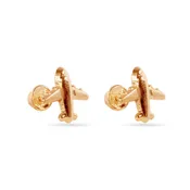 14 Karat Airplane Screw Back Earrings