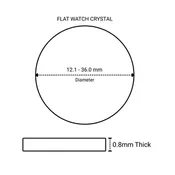 0.8mm Flat Mineral Glass Crystals