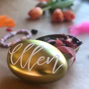 Personligt påskägg i plåt *GULD*