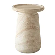 Aruba Fiberstone Side/End Table Tray-Top Design Pedestal Base
