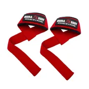 Red Premium Padded Weightlifting Straps