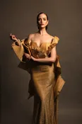 Brazen Gold Runway Dress — InnasDesigns