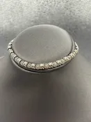 10 Karat White Gold Ladies Diamond Tennis Style Link Bracelet