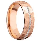 14K Rose Gold + Rock Finish