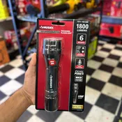 Husky 1800 Lumens Dual Power LED Rechargeable Tactical Focusing Flashlight