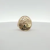 14K Yellow Gold Cross Coin Ring