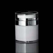 Echo 50 ML Airless Jar with Shiny Silver Collar