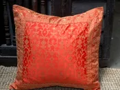 Fire Orange Kela Sari Pillow Cover