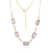 Avery Purple Amethyst Gold Necklace