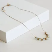 Aquamarine & Angora Beaded Necklace — Kimberly Rider Interiors