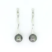 Black Pearl Drop Earrings