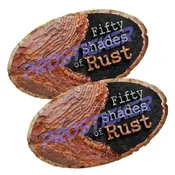 50 Shades of Rust Rat Rod Decal (One) 2.5"x 4.25" 2 Pack ProSticker 732 2PK