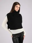 ART CASHMERE TURTLENECK VEST