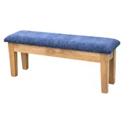 48" Hickory Wood Upholstered Shaker Heavy Leg Bench | WB-7-95