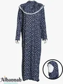 1 Piece Prayer Outfit in Navy Blue Daisy Print | ps688