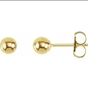4mm Yellow Gold Ball Studs — Stucchi Jewelers