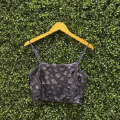 3D Floral Sleeveless Crop Top *part of set*