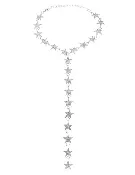 Austin Blaze Aurora Choker Lariat Necklace in Silver
