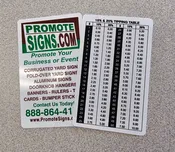 Tip Chart Cards