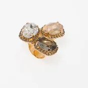 3 Oval Ring Gold