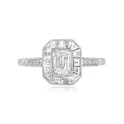 0.54ct Diamond Emerald-Cut Engagement Eastgate Ring