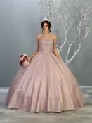 May Queen LK141 - Strapless Sweetheart Corset Bodice Ballgown