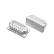 1-1/2" x 3/4" Rectangular Multi Gauge Chair Leg Insert | White | Item #30-616