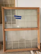 H1 Garage - Andersen Wood Double-Hung Window, 72 x 60, Grid Glass, Like New