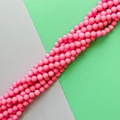 10mm Bright Pink Howlite Rounds Strand