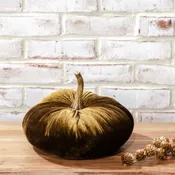 10" Golden Brown Velvet Pumpkin