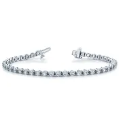 14k Line Bar Diamond Bezel Tennis Bracelet