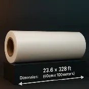 24x328ft Roll Of DTF Film - Double Matte Instant Hot Peel