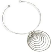 1970s Retro Circle Necklace N1379