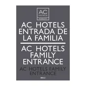 AC Hotel Exterior Room Identification Sign - AC Hotels Family Entrance (Bilingual)