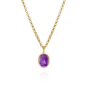 Amethyst Pendant Necklace in 18 Karat Gold Vermeil