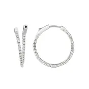 14kt 1.50ct Diamond Hoops E5693