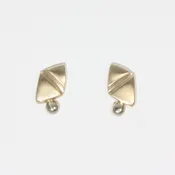 Matt Finished 14k Gold Post