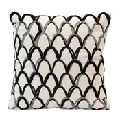 18" Sq Cotton Pillow, Black