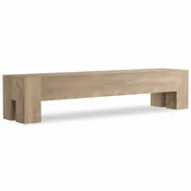 Abaso Bench, Whitewash Rustic by Four Hands