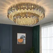 2 Layer Crystal Ceiling Light