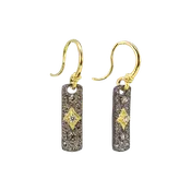 Armenta Blackened Sterling Silver & 18K Yellow Gold Crivelli Diamond Drop Earrings