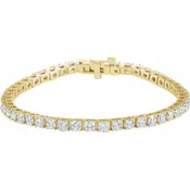Diamond Accented Line Bracelet 2.50ct | 14K White Gold