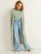 Pendleton Long Open Duster Cardigan in Sage