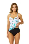 Anne Cole Fiore Twist Front Underwire Tankini Swim Top