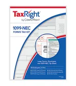 ABC ComplyRight 1099-NEC Tax Forms &amp;amp; Envelopes Kit, 4-Part Filing Set, 50 Sets Pack